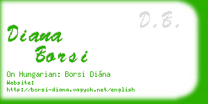 diana borsi business card